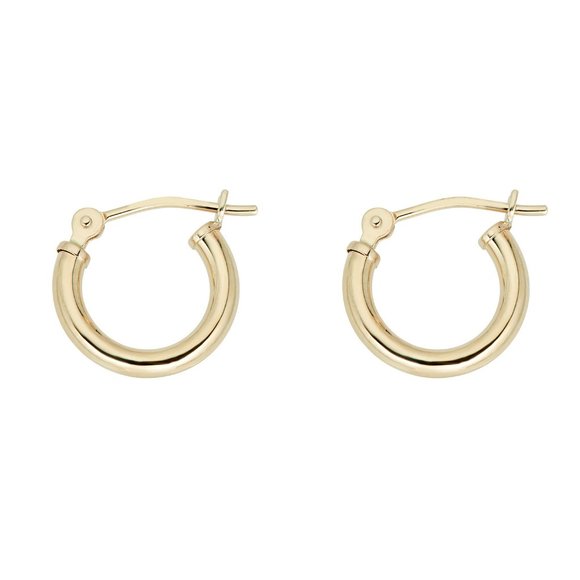 14K  plain Gold Huggee Hoops Earring Perfect Combination of Style for women - Picture 5 of 8